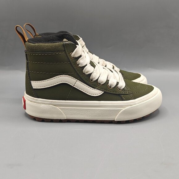 Vans Sk8-Hi Olive Green Size 11.5- Kids Excellent Condition Pre-Owned and Good - Picture 1 of 11